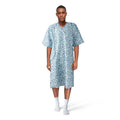 Reusable Patient Exam Gown - OSFM Royale 2-Tone Print - Durable Polyester