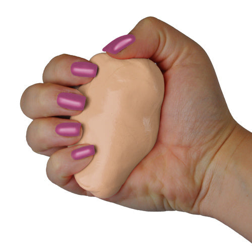 Squeeze 4 Strength 4oz Medium-Soft Hand Therapy Putty - Dark Beige, Latex-Free