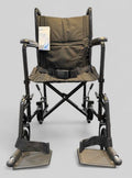 ROLL WITH ME 19" Steel Transport Wheelchair - Lightweight & Foldable