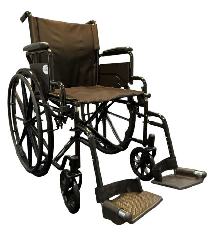 ROLL WITH ME 18" Standard Wheelchair with Flip-Up Desk Arms and Swing-Away Footrests