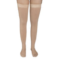 Firm 20-30 mmHg Thigh High Compression Stockings - Stay-Up Top - Large - Beige