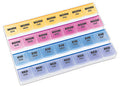 7-Day Pill Organizer - Color-Coded Weekly Medication Reminder with Easy Pill Removal