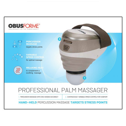ObusForme Professional Palm Massager with Heat - Variable Speed Percussion Massager