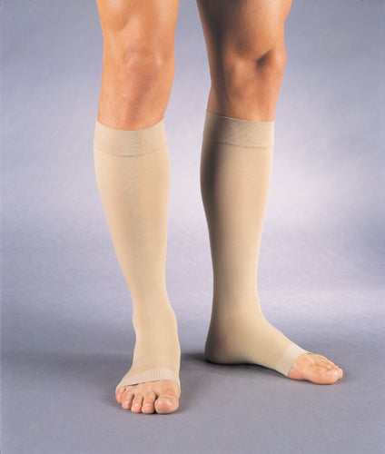 Jobst Relief 15-20 mmHg Open Toe Knee High Compression Stockings - Beige Small