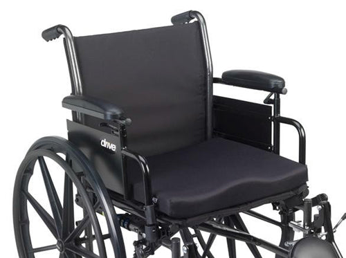 Molded Wheelchair Cushion 18x18x2 - High Resilient Foam, Pressure Relief & Non-Slip Cover