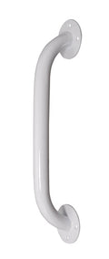 Powder Coated Grab Bar 16 Inch - White Steel Safety Rail - 250 lb Capacity