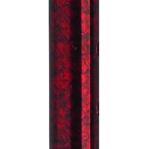 Red Crackle Offset Cane with Gel Grip - Adjustable Aluminum Walking Cane