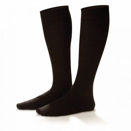Men's Firm Compression Dress Socks 20-30 mmHg, Black, Large, 1 Pair