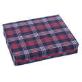 Durable Red Plaid Wheelchair Cushion, 18 x 16 x 4, Washable Cover