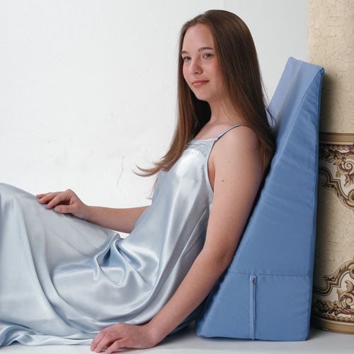 Alex Ortho Bed Wedge 24x24x10 Blue - Case of 2 - Firm Foam for Back & Neck Support, Breathing & Swelling Relief