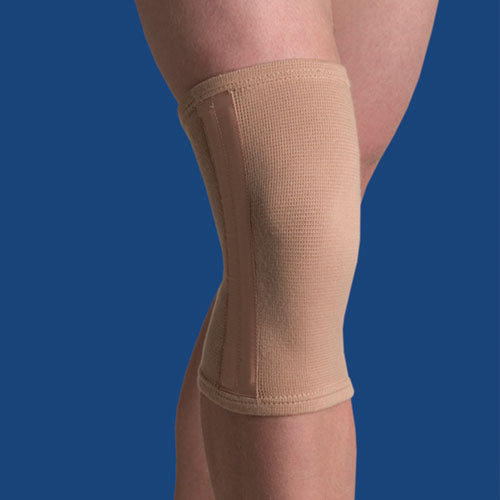 Elastic Knee Brace Stabilizer Beige Small 12 - 13.5" for Injury Support & Recovery