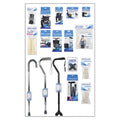 Mobility Aids Planogram Display, 3 ft - Wheelchair & Walker Accessories Included