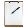 9x12.5 Hardboard Clipboard with Low Profile Clip - Letter Size, Smooth Surface, Retractable Loop