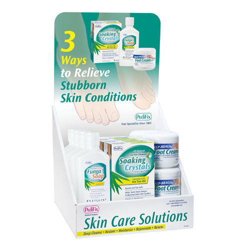 Dermatology Mix Display - FungaSoap, Soaking Crystals, and Deep-Healing Foot Cream Foot Care Set