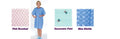Blue Marble Reusable Tie-Back Patient Gown - Polycotton Blend, One Size