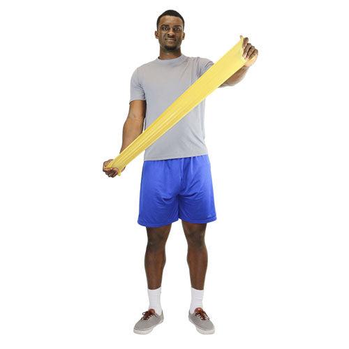 CanDo XX-Light Tan Exercise Band - 6 Yard Roll for Rehab & Training