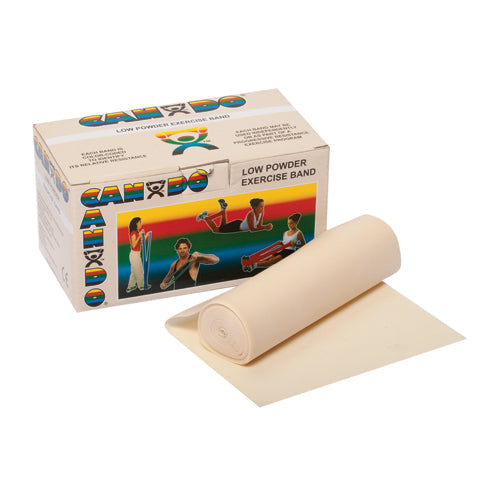 CanDo XX-Light Tan Exercise Band - 6 Yard Roll for Rehab & Training