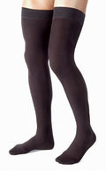 Jobst for Men 15-20 mmHg Thigh High Ribbed Compression Stockings - Black Large
