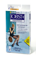 Jobst UltraSheer Thigh-High Stockings 8-15 mmHg, Beige, Large for Tired Legs