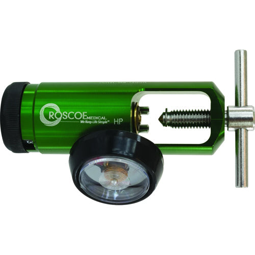 Roscoe Oxygen Mini Regulator 0-15 LPM CGA870 - Portable Aluminum & Brass