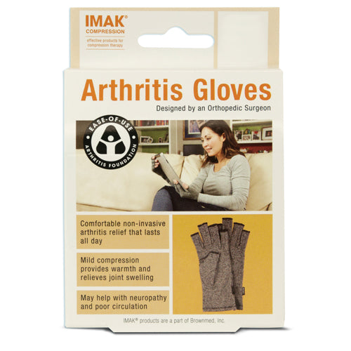 IMAK Arthritis Gloves - Large - Mild Compression for Joint Pain Relief