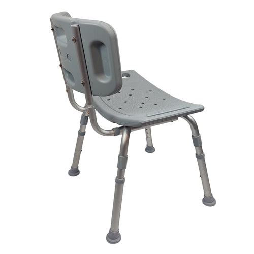 Blue Jay Bathroom Shower Chair with Back, Adjustable Height, 300 lb Capacity - Cs/4