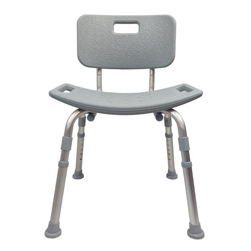Blue Jay Bathroom Shower Chair with Back, Adjustable Height, 300 lb Capacity - Cs/4