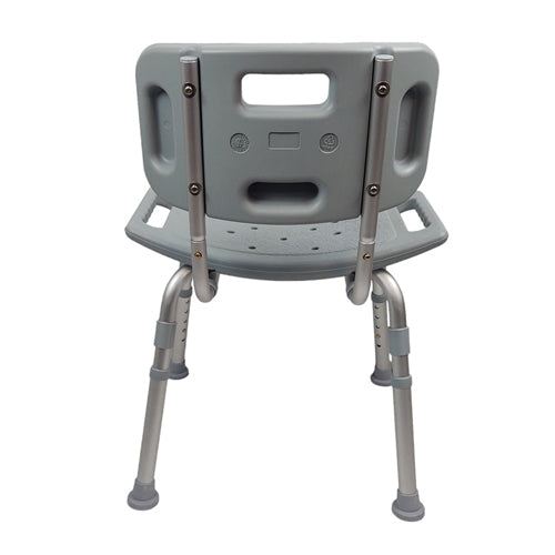 Blue Jay Bathroom Shower Chair with Back, Adjustable Height, 300 lb Capacity - Cs/4