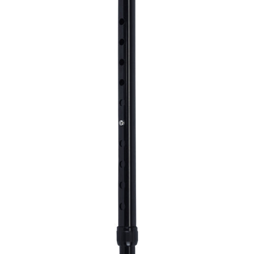 Blue Jay Soft Foam Offset Handle Cane, Black, Adjustable Aluminum Walking Cane with Wrist Strap