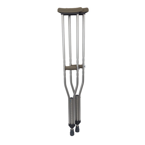 Durable Aluminum Crutches for Tall Adults 5'10" to 6'6" - 350lb Capacity - Case of 8 Pairs