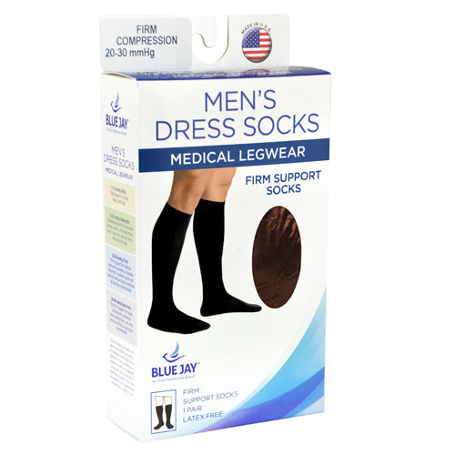 Men's Compression Socks 20-30 mmHg Firm Support - Brown Medium