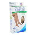 30-40 mmHg Compression Stockings, Below Knee, Closed Toe, Large - Beige