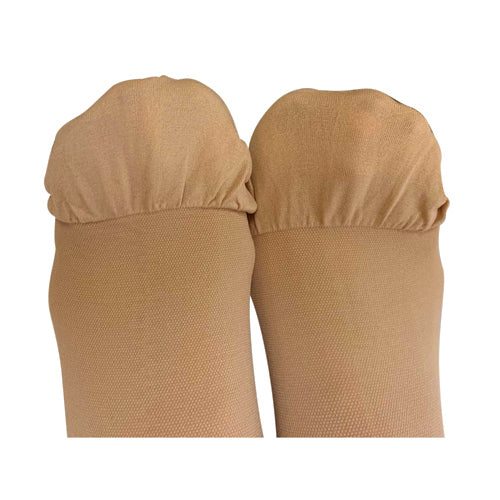 30-40 mmHg Compression Stockings, Below Knee, Closed Toe, Large - Beige