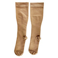 Firm 20-30 mmHg Compression Stockings - Beige Below Knee Closed Toe - Medium