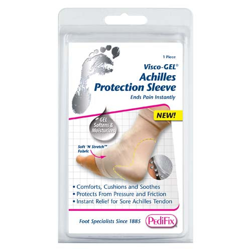 Visco-GEL Achilles Protection Sleeve - Large - Comfortable Heel Pad for Boots & Skates