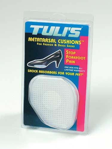 Tuli's Gel Metatarsal Cushions - Ball of Foot Pain Relief - Pair
