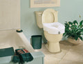 Carex E-Z Lock 5-Inch Raised Toilet Seat with Handles - Elevated Toilet Seat for Elderly & Handicap - 300 lb Capacity