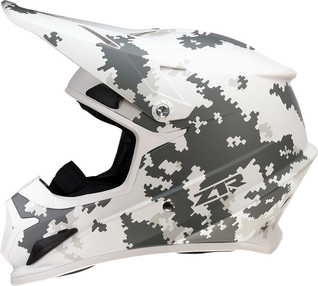 Z1R, Z1R Rise Snow Helmet - Digi Camo White/Gray XS - Injection Molded Polycarbonate Shell and Ventilation System