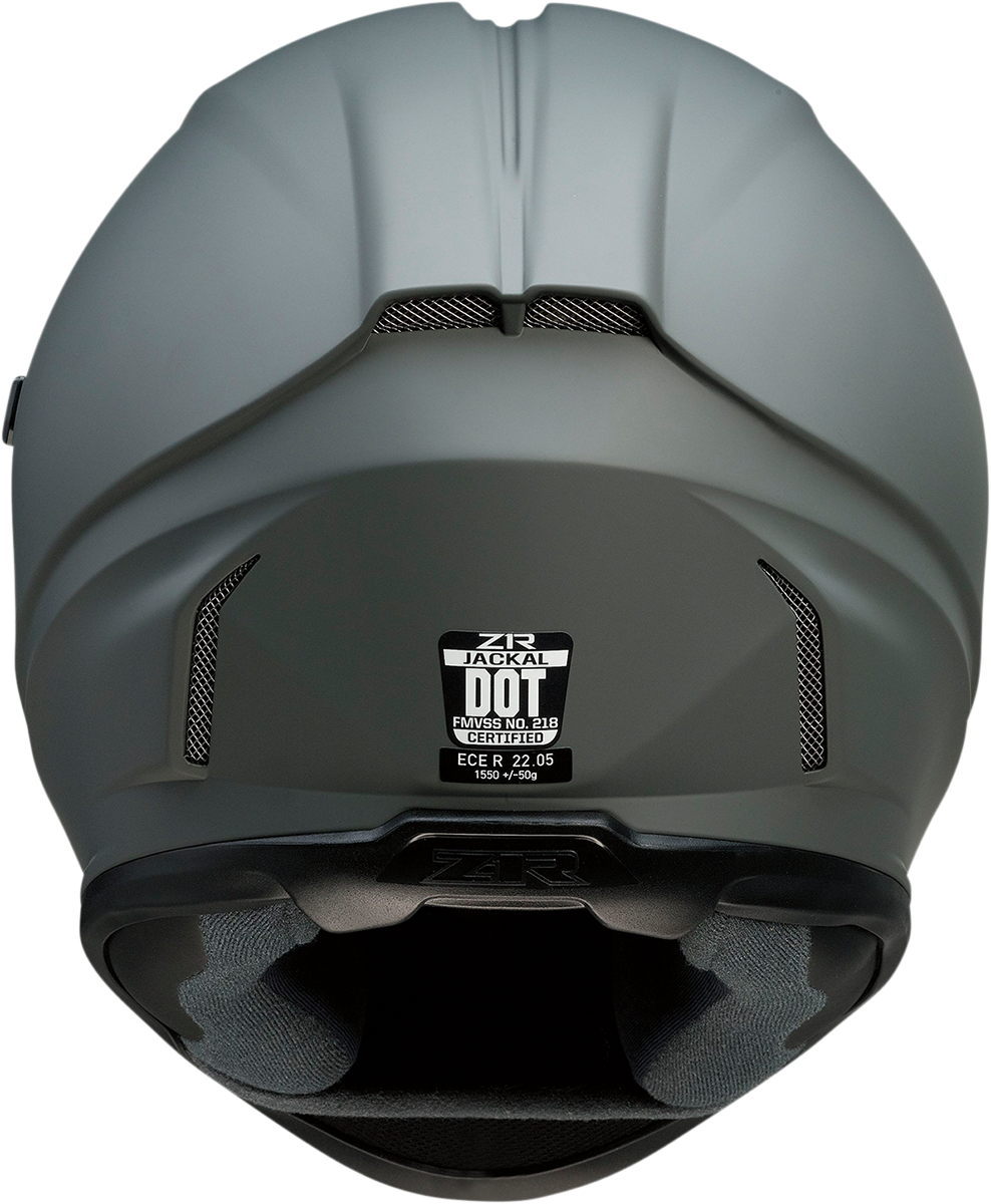 Z1R, Z1R Jackal Helmet in Primer Gray with Smoke Shield, XL - Model 0101-14003