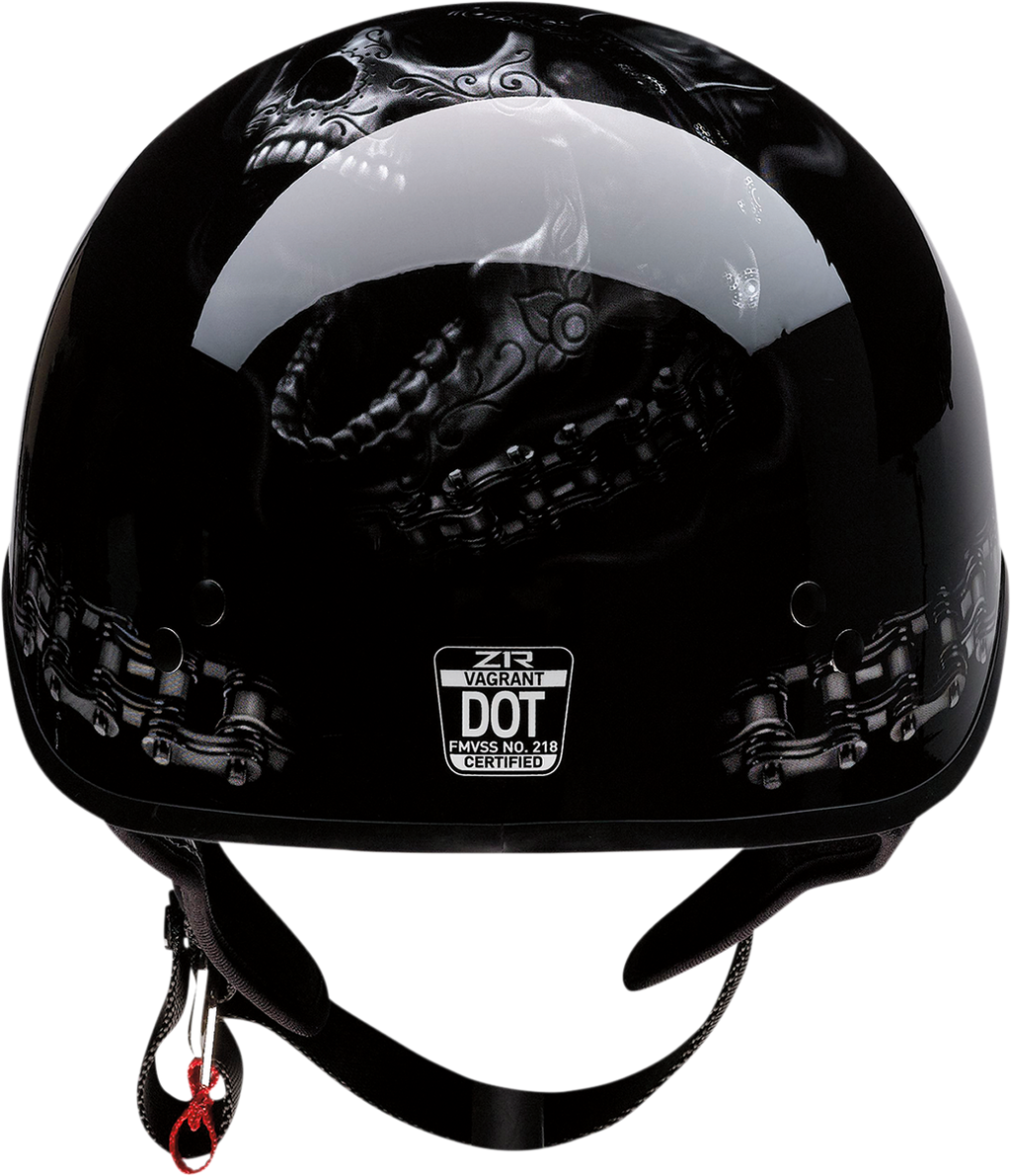 Z1R, Z1R Vagrant Helmet FTW - Black/Gray Small (Part Number 0103-1319)