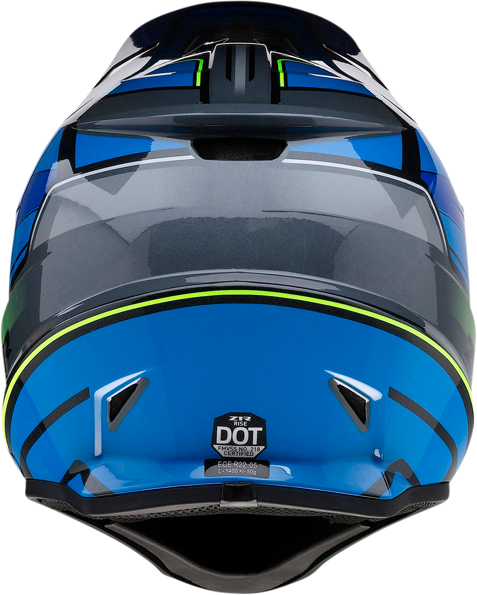 Z1R, Z1R Rise Helmet - MC, Blue/Hi-Viz, Extra Large, Part Number 0110-7196