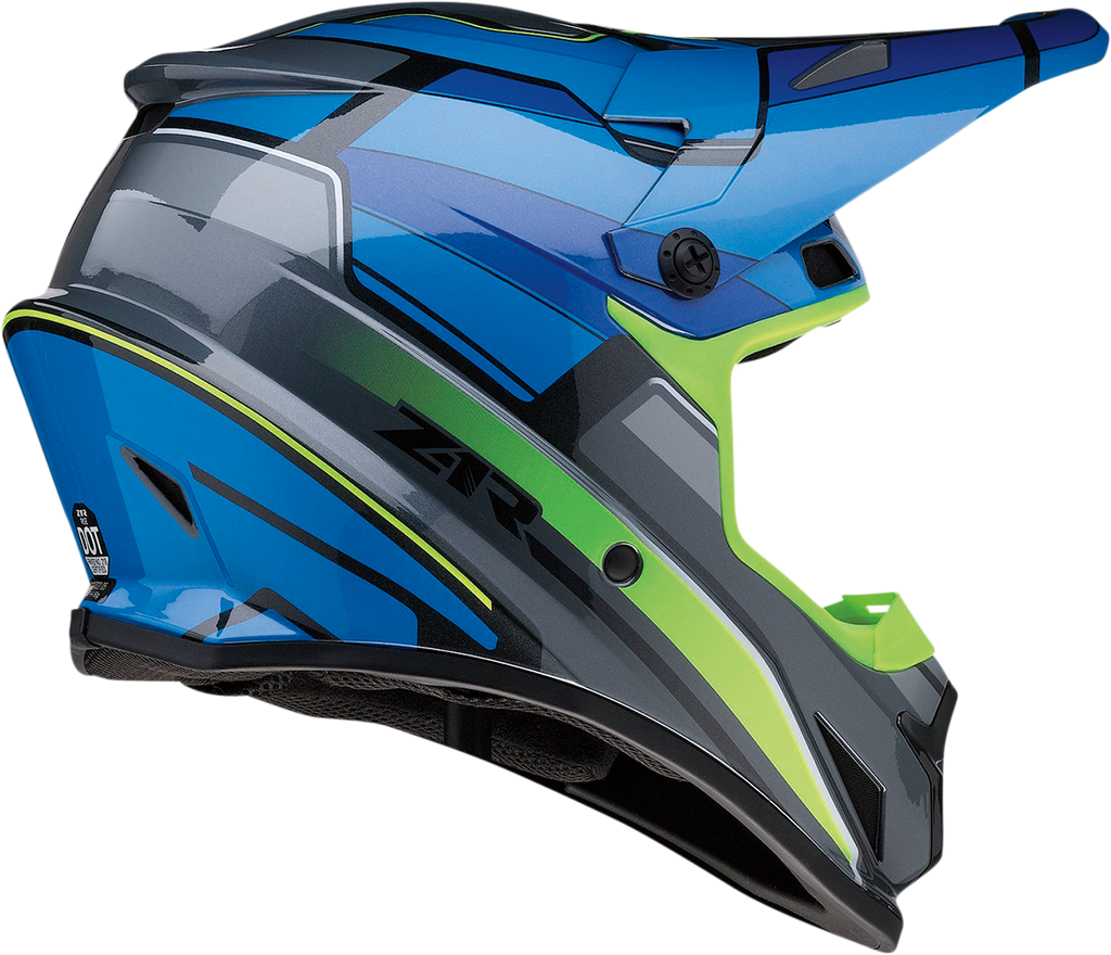 Z1R, Z1R Rise Helmet MC - Blue/Hi-Viz, Medium (Part #0110-7194) by Z1R