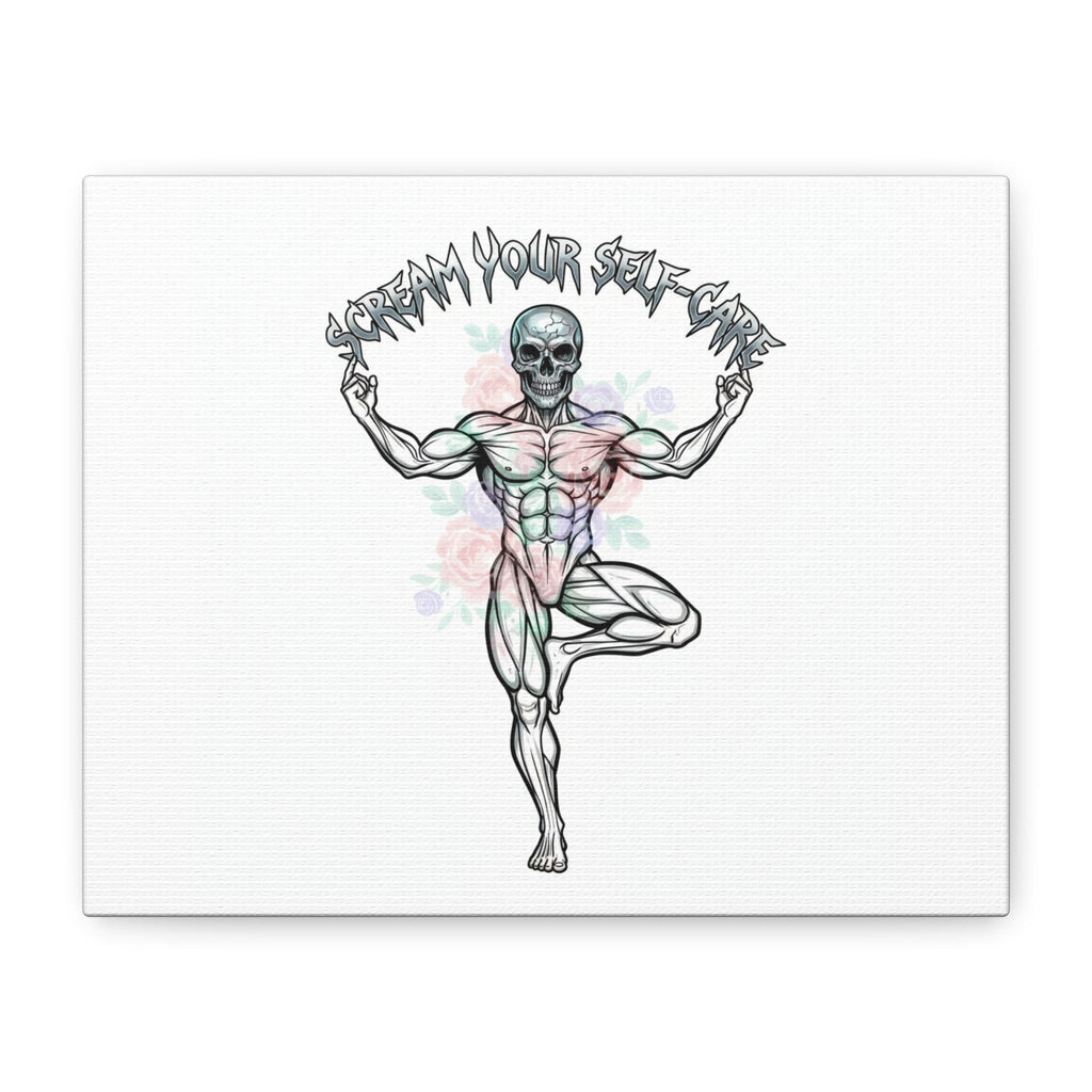 Scream Your Self-Care Canvas | Heavy Metal Wellness, Gothic Wellness Quote