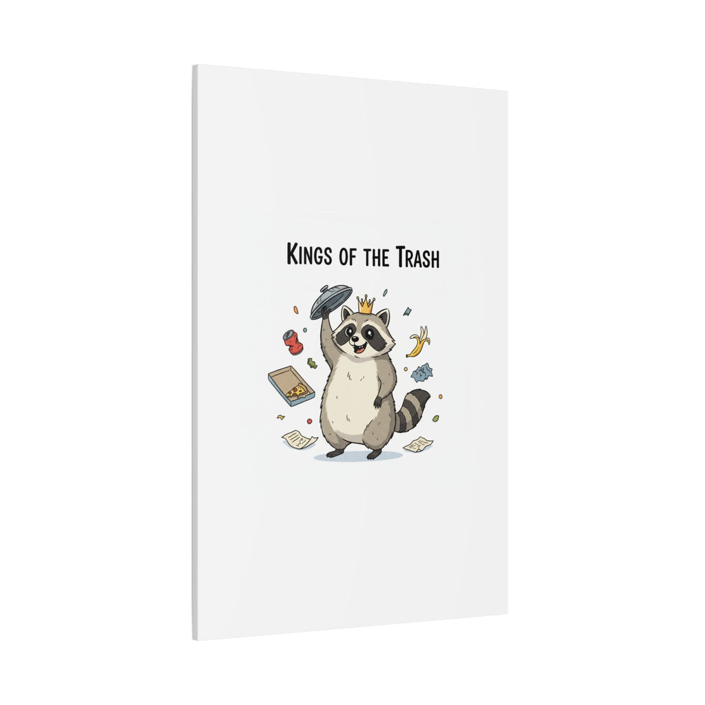 Kings of the Trash Canvas, Raccoon Doodle | Trash Panda, Goofy Critter Art