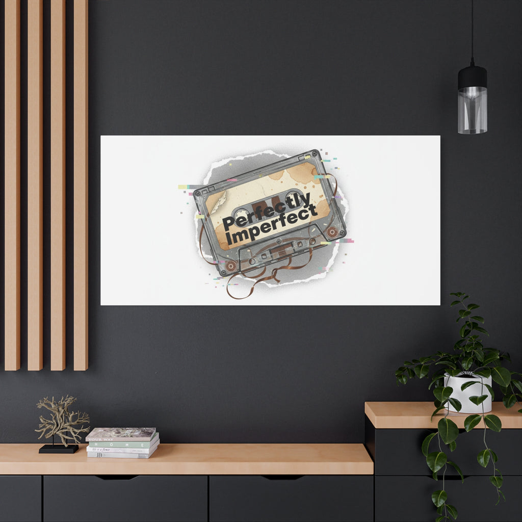 Perfectly Imperfect Cassette, Canvas Print | Analog Error, glitch art static