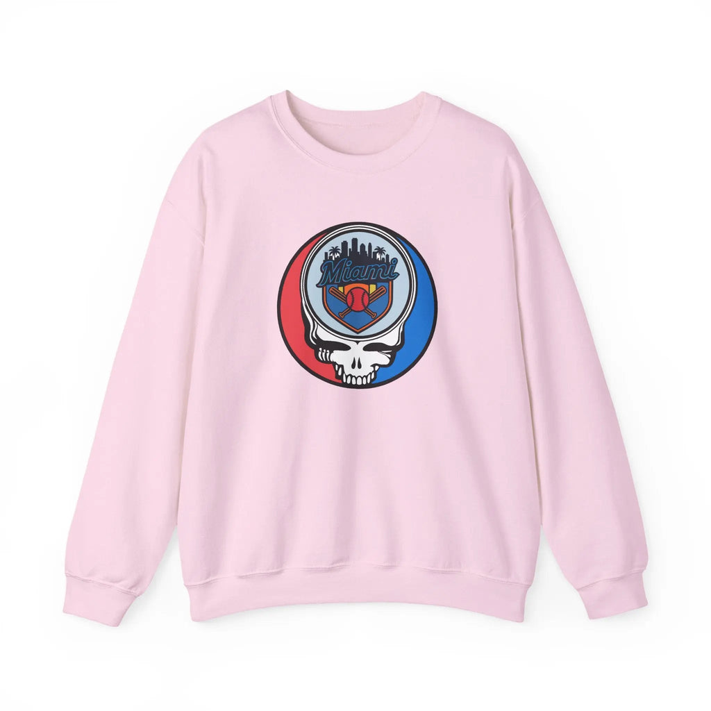 Miami Marlins Original Stealie Grateful Dead Crewneck Grateful Dead Sweatshirt