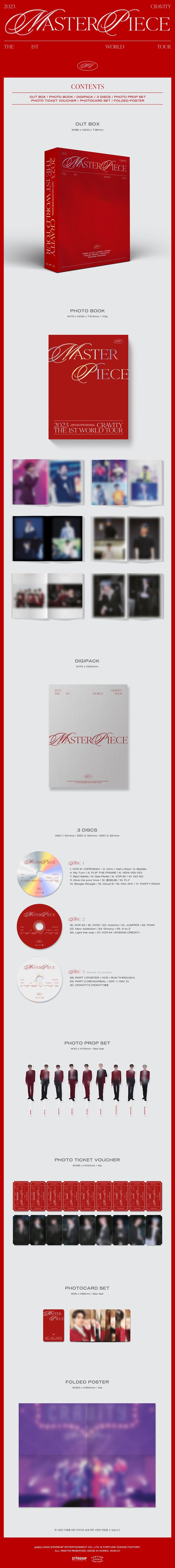 Cravity - Masterpiece 2023 Cravity The 1st World Tour DVD Kit Video