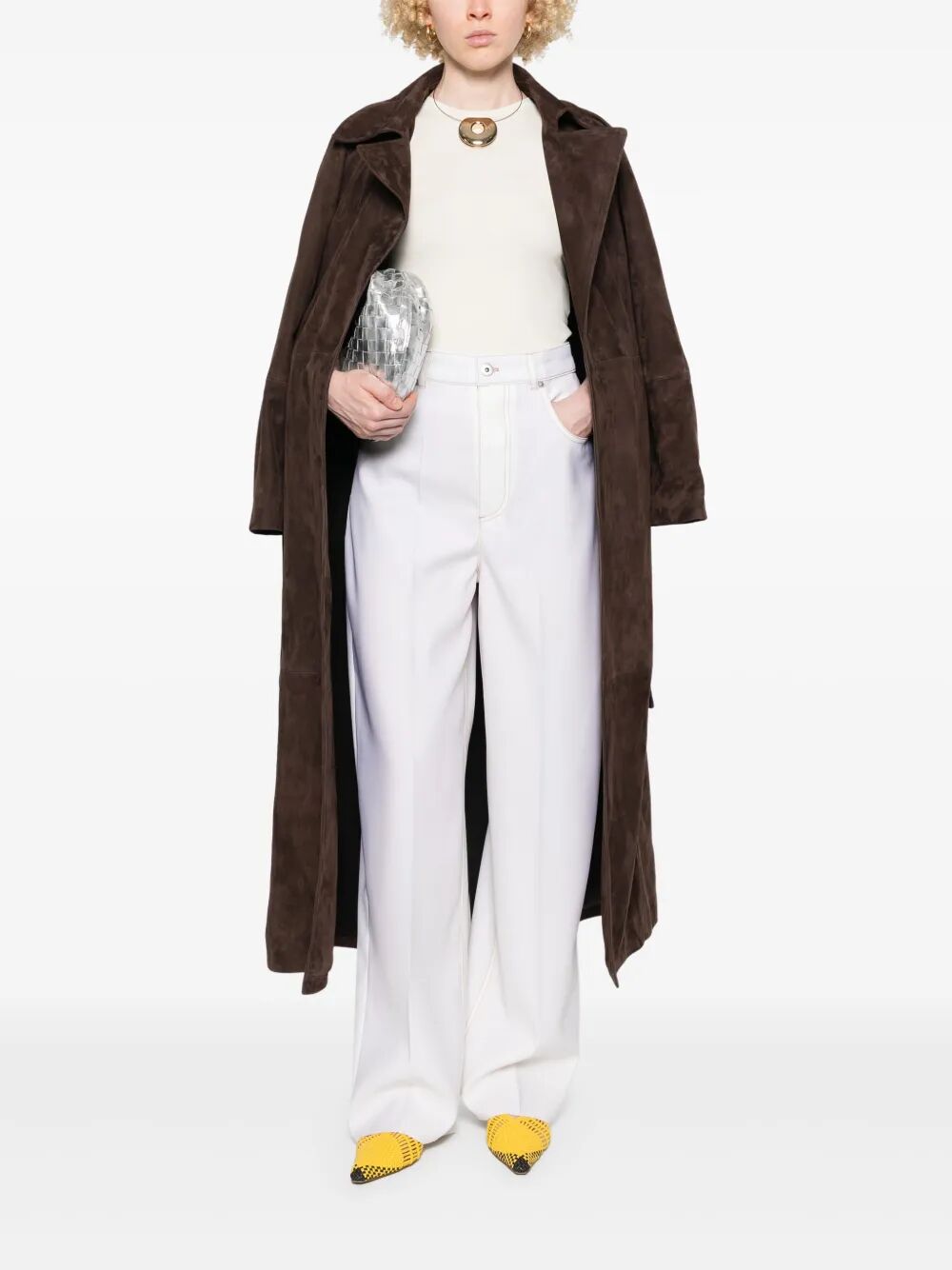 Bottega Veneta Women Pantaloni A Gamba Ampia In Denim