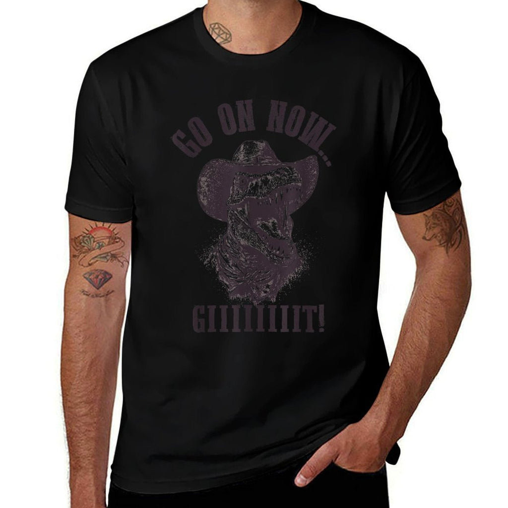 Western Cowboy T Rex Go On Git - Tyrannosaurus Rex  Relaxed-fit T-Shirt
