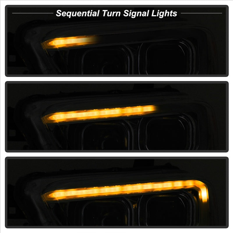 SPYDER xTune 16-18 Toyota Tacoma SR/SR5 DRL Proj Headlights w/Turn Signal - Chrm (PRO-JH-TTA16-SR-C) 9043017